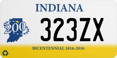 IN license plate 323ZX