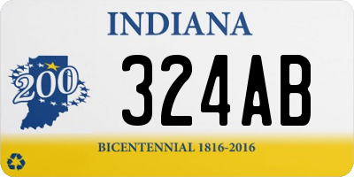 IN license plate 324AB