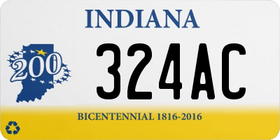 IN license plate 324AC