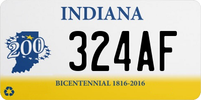 IN license plate 324AF