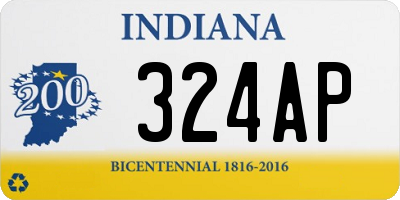 IN license plate 324AP