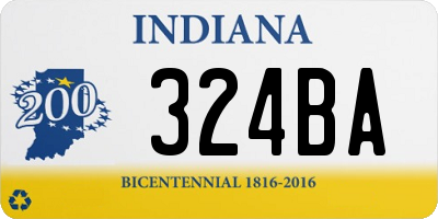 IN license plate 324BA