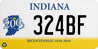 IN license plate 324BF