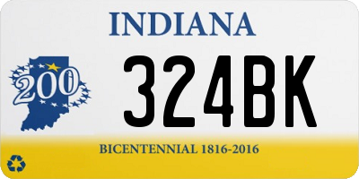 IN license plate 324BK