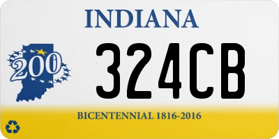 IN license plate 324CB