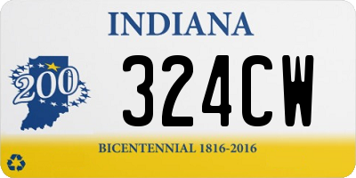 IN license plate 324CW