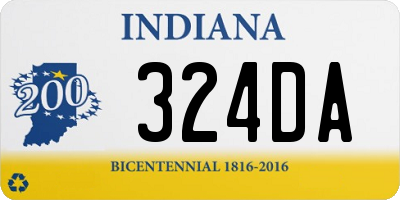 IN license plate 324DA