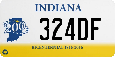 IN license plate 324DF