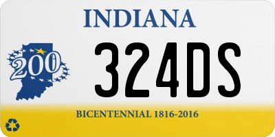 IN license plate 324DS