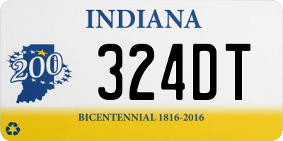 IN license plate 324DT