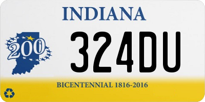 IN license plate 324DU