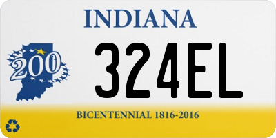 IN license plate 324EL