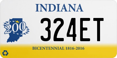 IN license plate 324ET