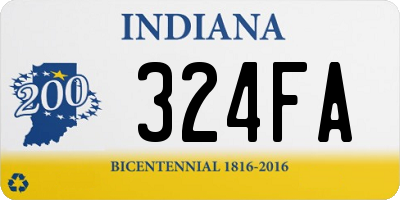 IN license plate 324FA