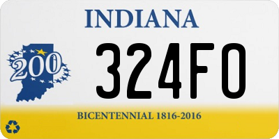 IN license plate 324FO