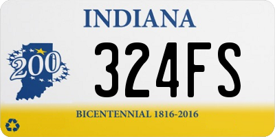 IN license plate 324FS