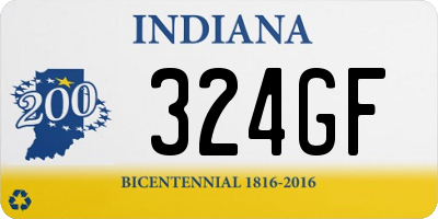 IN license plate 324GF