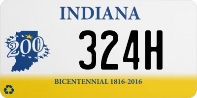 IN license plate 324H