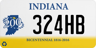 IN license plate 324HB