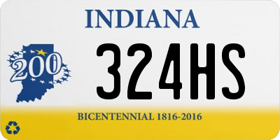 IN license plate 324HS