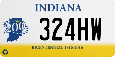 IN license plate 324HW