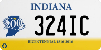 IN license plate 324IC