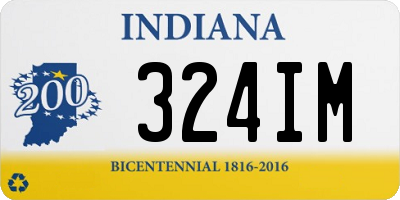 IN license plate 324IM