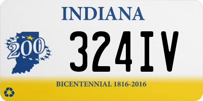 IN license plate 324IV