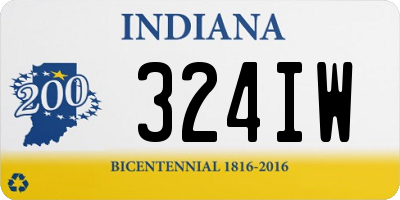 IN license plate 324IW