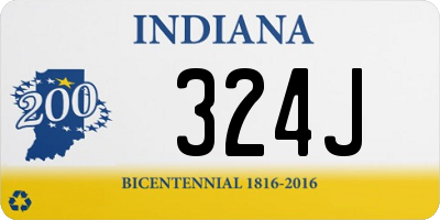 IN license plate 324J