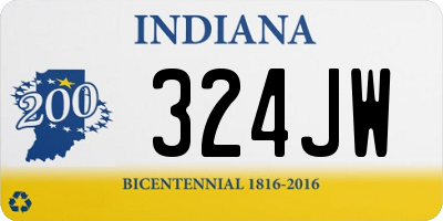 IN license plate 324JW