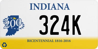 IN license plate 324K