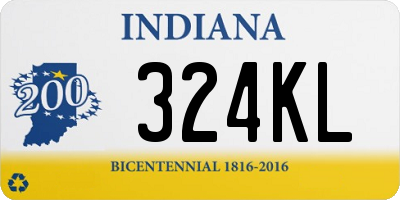 IN license plate 324KL