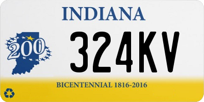 IN license plate 324KV