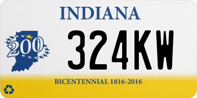 IN license plate 324KW