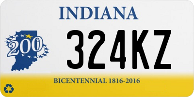 IN license plate 324KZ