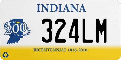 IN license plate 324LM