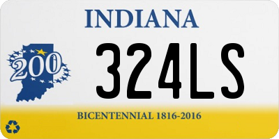 IN license plate 324LS