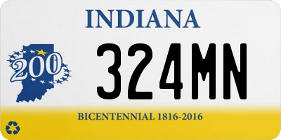 IN license plate 324MN