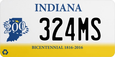 IN license plate 324MS