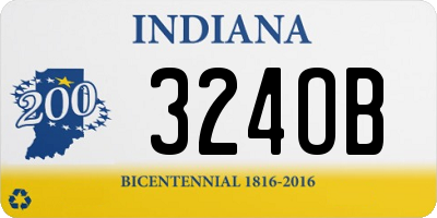 IN license plate 324OB