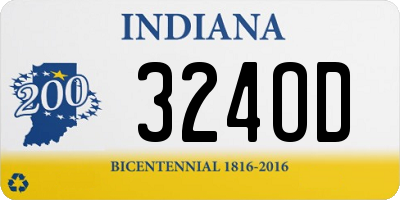 IN license plate 324OD