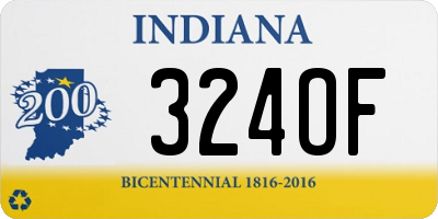 IN license plate 324OF