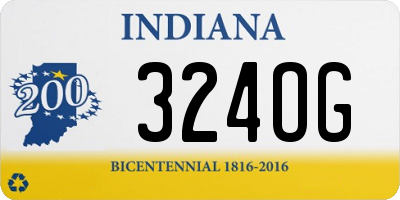 IN license plate 324OG