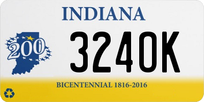 IN license plate 324OK