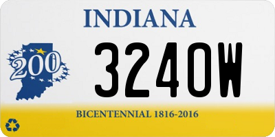 IN license plate 324OW