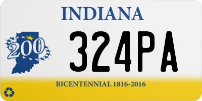 IN license plate 324PA