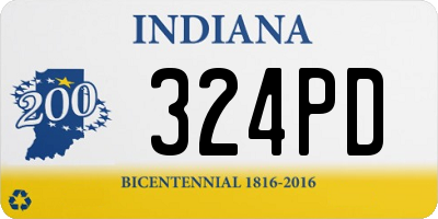 IN license plate 324PD