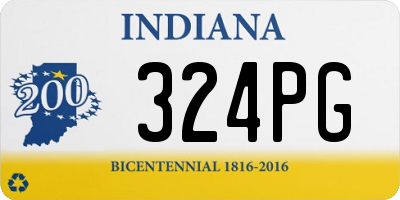 IN license plate 324PG