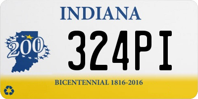 IN license plate 324PI